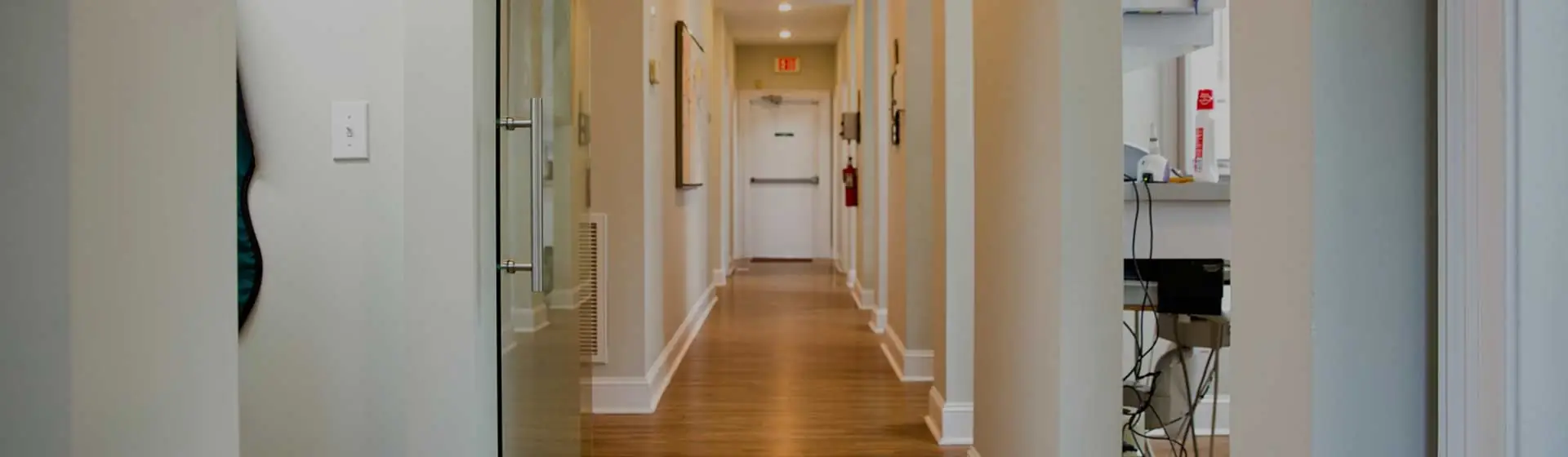 Interior hallway at Wrightsville Dental
